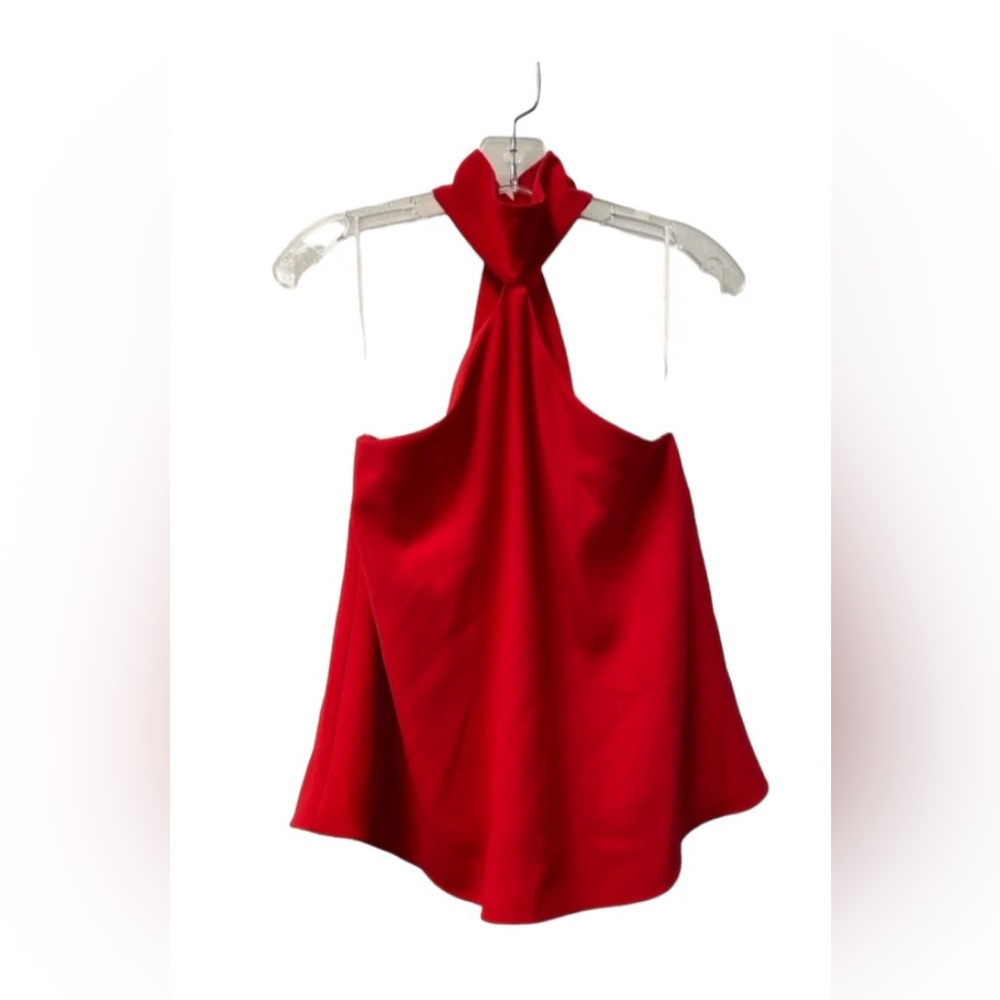 NWOT | Amanda Uprichard Mock Neck Sleeveless Hook Closure Top